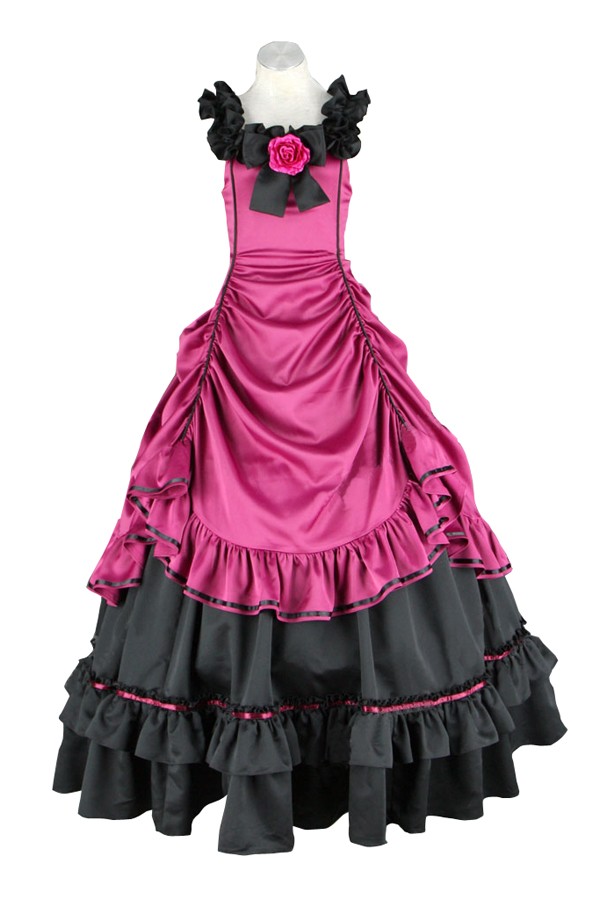 Adult Costume Dark Pink Lolita Dress - Click Image to Close